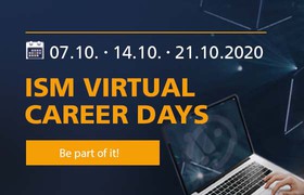 Zum ersten Mal online: ISM Career Day